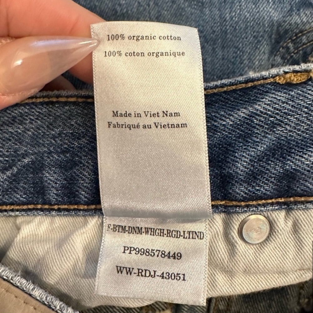 EVERLANE The Rigid Way High Jean Light Indigo Jeans Size 30 Regular - Picture 7 of 11